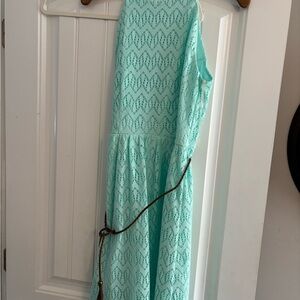 Mint Lace Sleeveless Dress - Unbranded